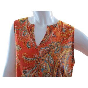 🧡 LAUREN Ralph Lauren Sleeveless Paisley Blouse 💃
